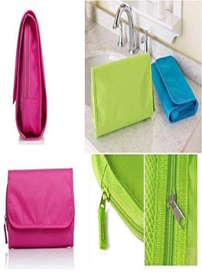 Wolblix Folding Wall Hanging Dressing Kit Makeup Organizer Multi Utility Kit Travelling Cosmetic Storage Bag